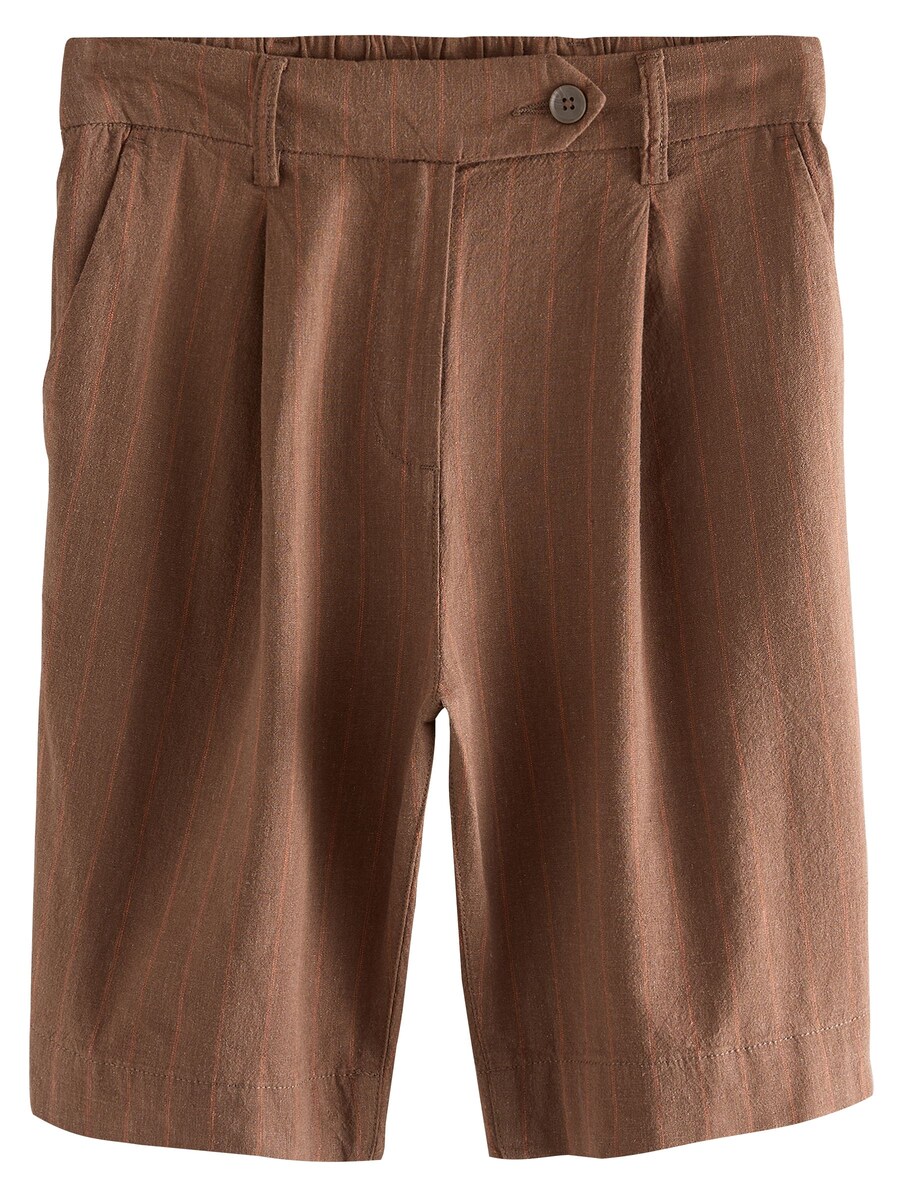 Обычные брюки со складками спереди Next, коричневый
Обычные брюки со складками спереди Next, коричневый