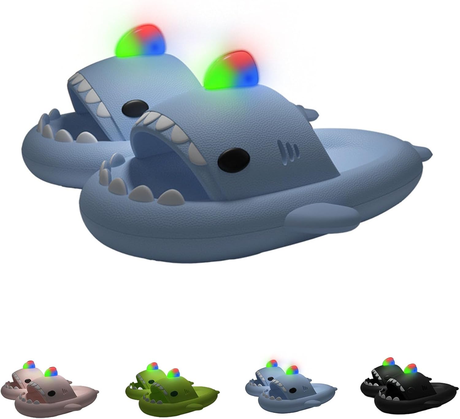 Тапочки Zureto Luminous Shark, летние новинки с открытым носком, антискользящие, для пляжа, бассейна и душа, унисекс, синий
Тапочки Zureto Luminous Shark, летние новинки с открытым носком, антискользящие, для пляжа, бассейна и душа, унисекс, синий