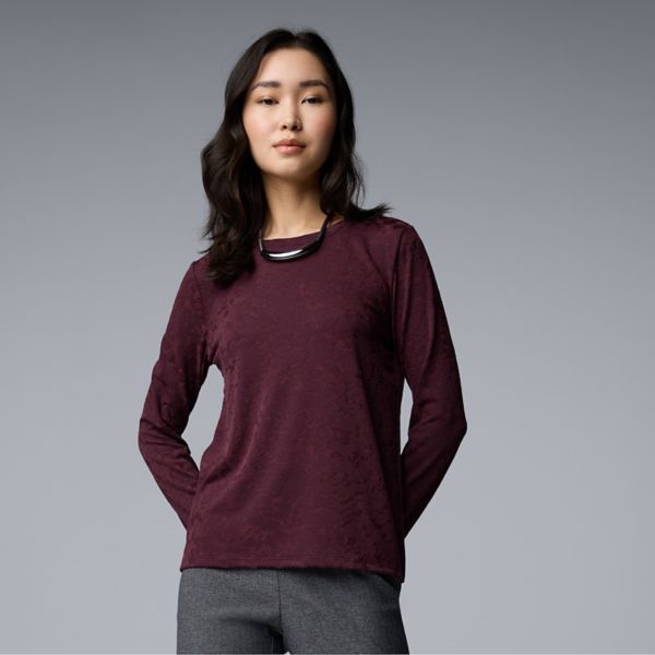 Укороченная фактурная футболка с длинным рукавом Simply Vera Vera Wang, цвет midnight jam
Укороченная фактурная футболка с длинным рукавом Simply Vera Vera Wang, цвет midnight jam