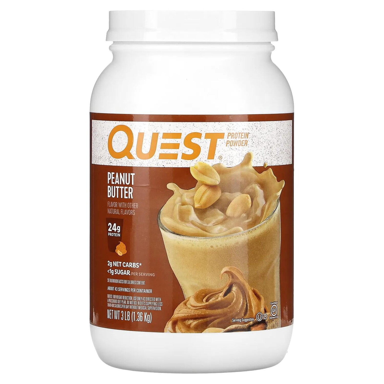 Quest Nutrition Протеиновый порошок Quest Арахисовое масло 3 фунта
Quest Nutrition Протеиновый порошок Quest Арахисовое масло 3 фунта