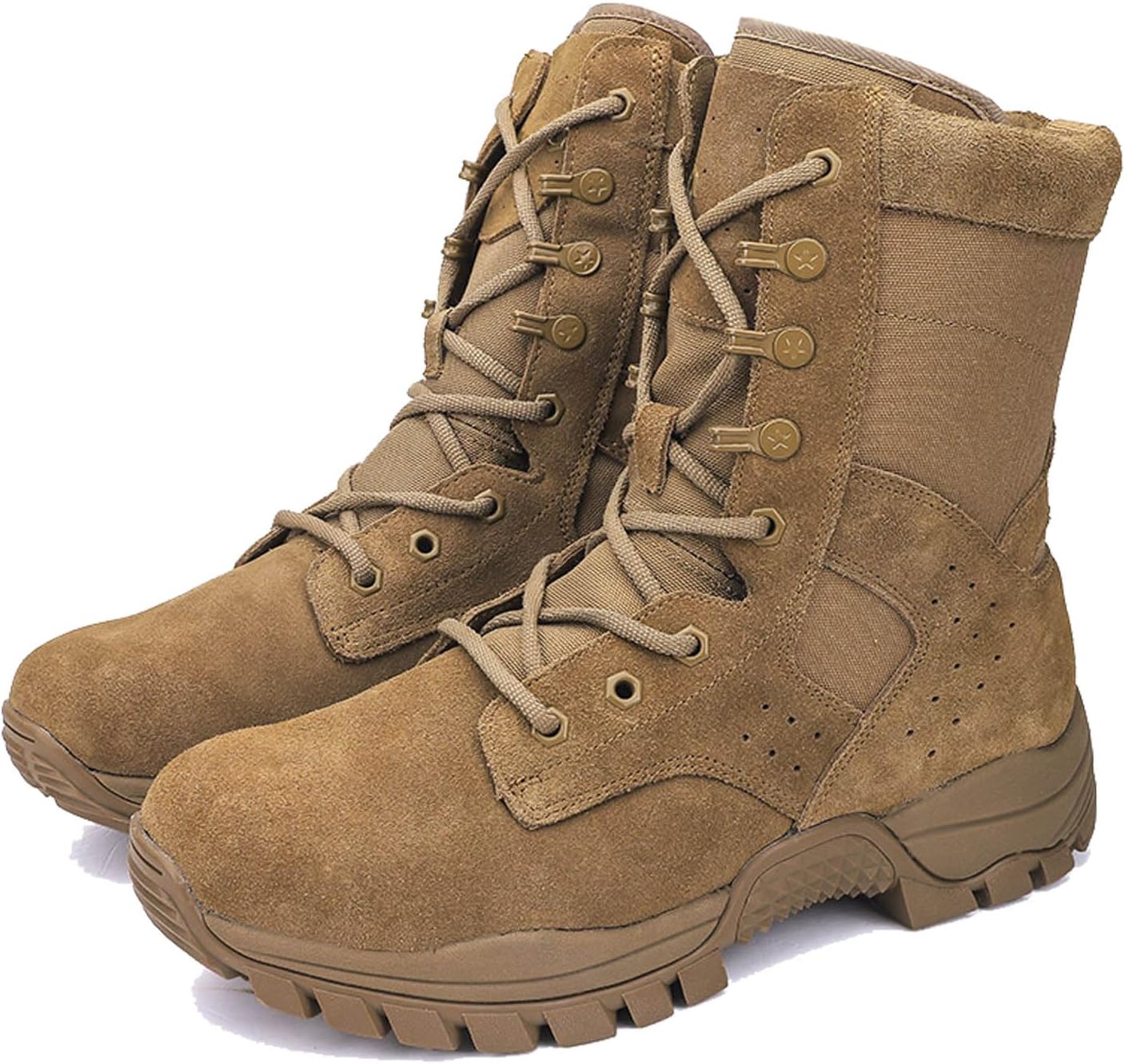 Мужские тактические армейские ботинки Легкие замшевые боевые ботинки Для улицы и джунглей Военные ботинки Zivopah, коричневый
Мужские тактические армейские ботинки Легкие замшевые боевые ботинки Для улицы и джунглей Военные ботинки Zivopah, коричневый