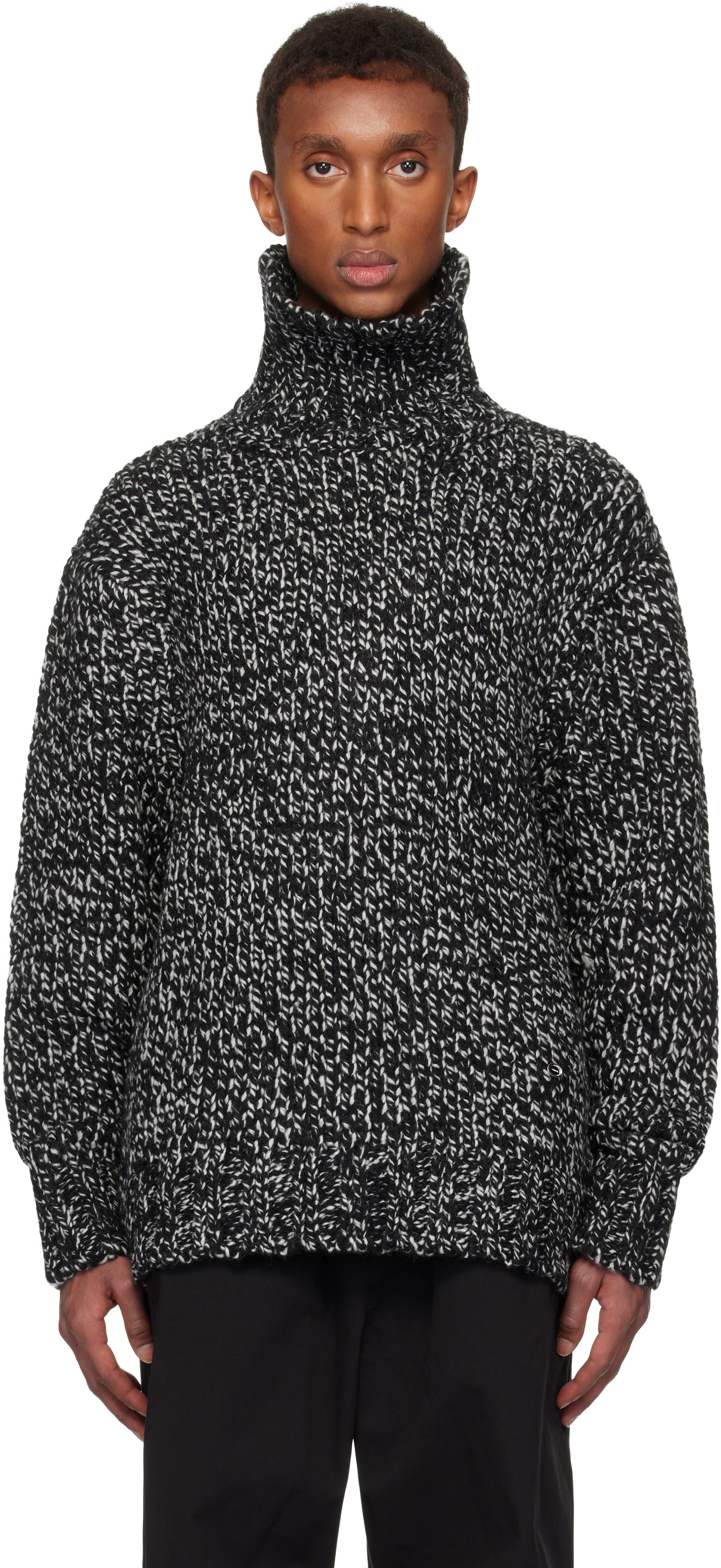 Черная водолазка с толстым воротником We11done
Черная водолазка с толстым воротником We11done