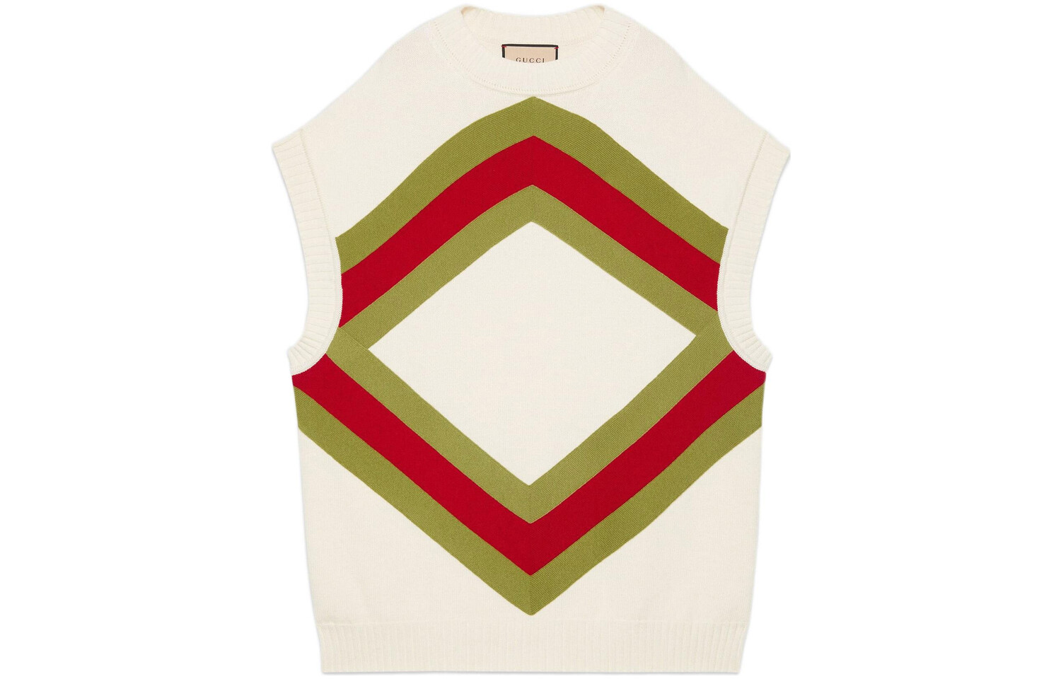 Жилет женский Gucci, белый / зеленый / красный
Жилет женский Gucci, белый / зеленый / красный