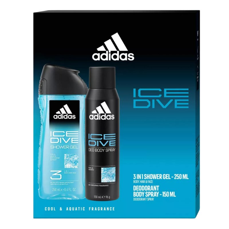 Adidas, Ice Dive, набор косметики, 2 шт.
Adidas, Ice Dive, набор косметики, 2 шт.