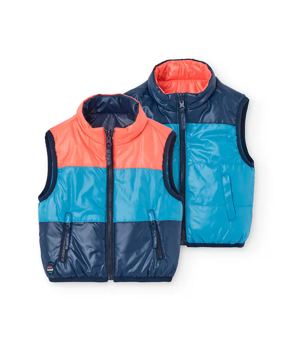 Жилет для мальчика с полулебединой шеей и застежкой-молнией Boboli, синий
Жилет для мальчика с полулебединой шеей и застежкой-молнией Boboli, синий