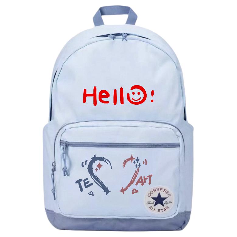Converse Полиэстеровый рюкзак среднего размера унисекс светло-дымчато-серый, HELLO Smiley Face Heart
Converse Полиэстеровый рюкзак среднего размера унисекс светло-дымчато-серый, HELLO Smiley Face Heart