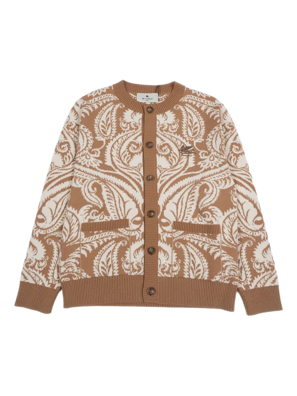 Кардиган с узором пейсли на пуговицах ETRO, нейтральный
Кардиган с узором пейсли на пуговицах ETRO, нейтральный