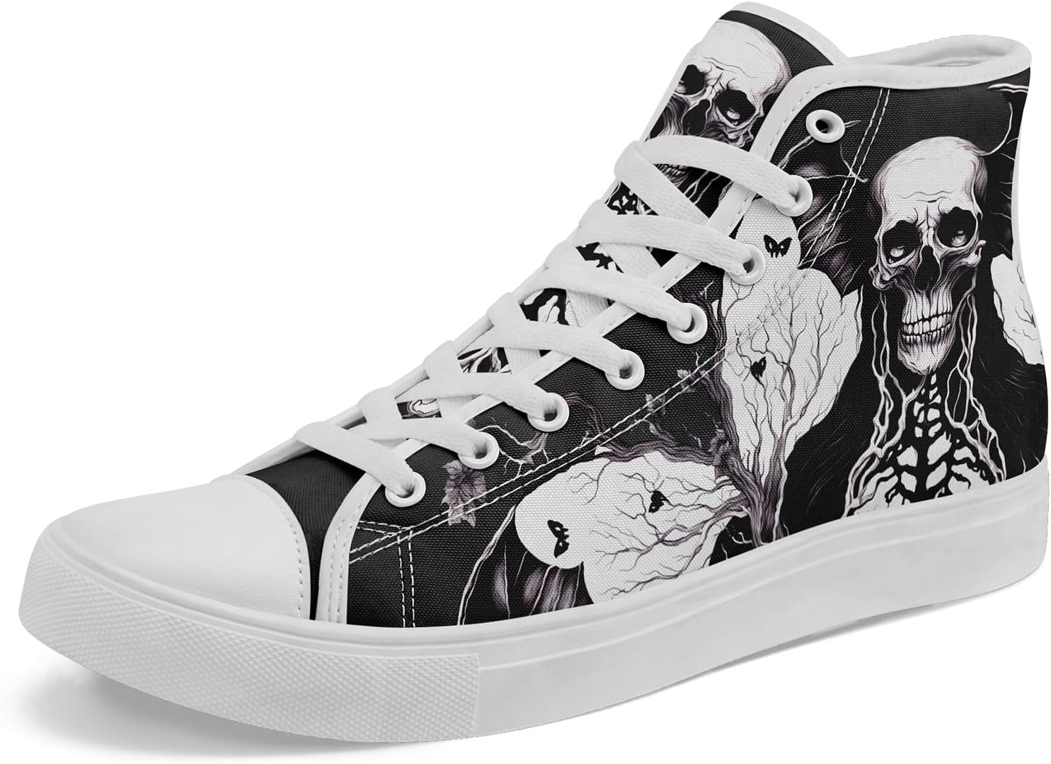Высокие кеды на шнуровке AWSOLE Gothic Skull для мужчин и женщин, смелый и дерзкий дизайн кроссовок для повседневной носки, плоская подошва для ходьбы, белый/черный/серый
Высокие кеды на шнуровке AWSOLE Gothic Skull для мужчин и женщин, смелый и дерзкий дизайн кроссовок для повседневной носки, плоская подошва для ходьбы, белый/черный/серый