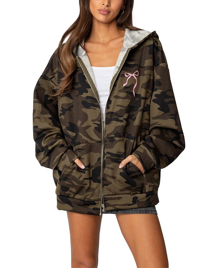 Толстовка с капюшоном Camo Oversized с бантом Edikted, зеленый
Толстовка с капюшоном Camo Oversized с бантом Edikted, зеленый