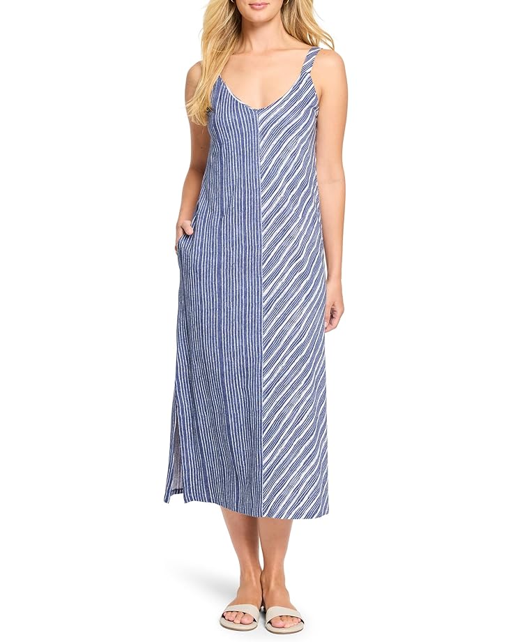 Платье NIC+ZOE Mixed Strip V-neck Tank Dress, цвет Indigo Multi 
Платье NIC+ZOE Mixed Strip V-neck Tank Dress, цвет Indigo Multi