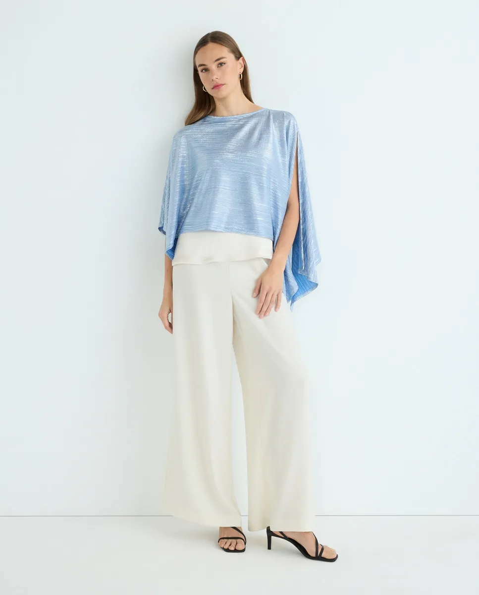 Асимметричная плиссированная накидка Banarassi, синий
Асимметричная плиссированная накидка Banarassi, синий