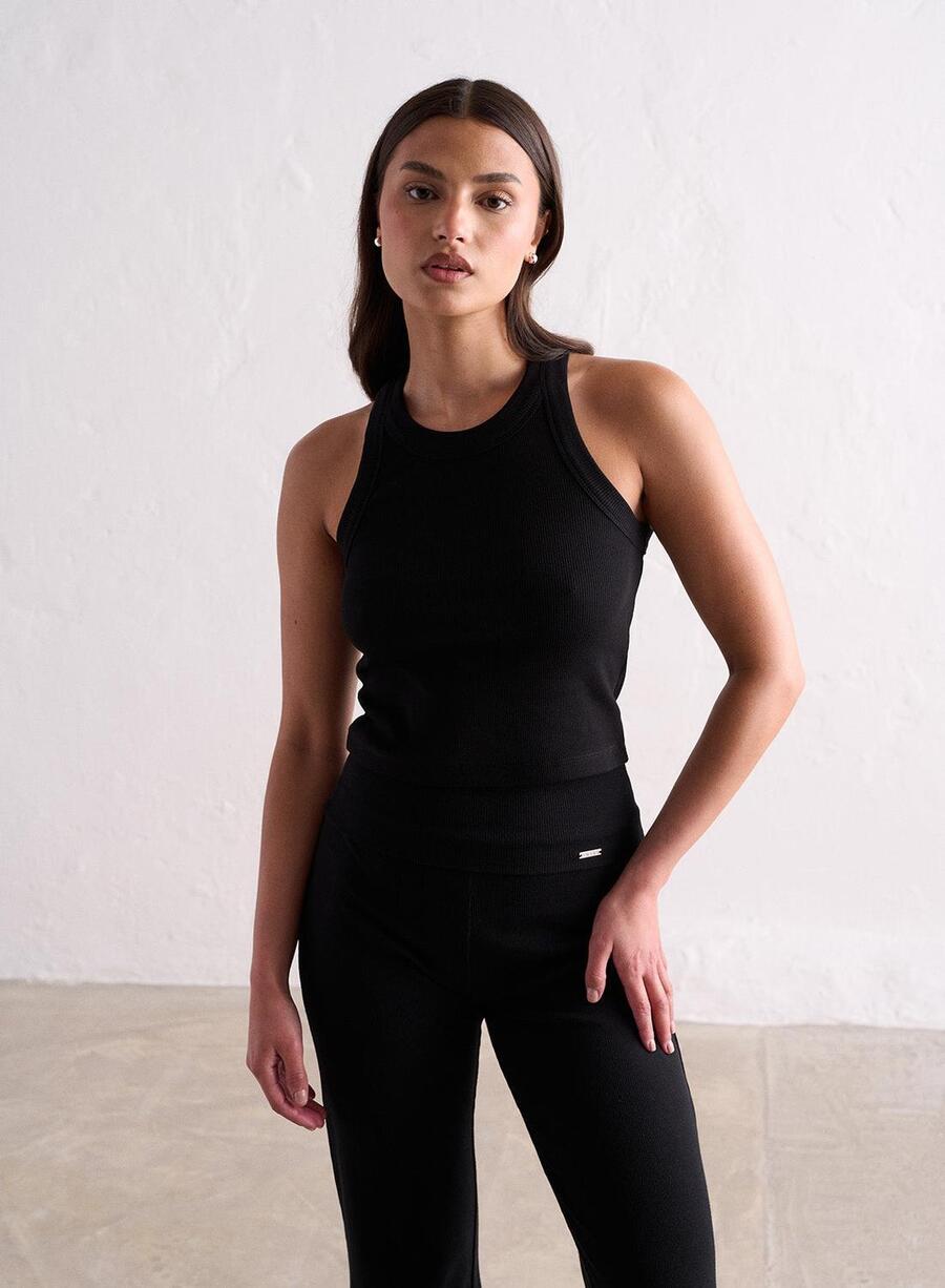 AIM'N Женская майка для йоги в рубчик, легкая, черная
AIM'N Женская майка для йоги в рубчик, легкая, черная