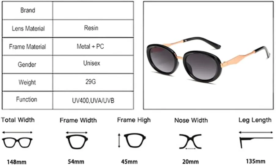 Винтажные женские овальные солнцезащитные очки с градиентным переходом цвета, солнцезащитные очки UV400 для мужчин, панк-солнцезащитные очки HDUBFY, Leopard Blue
Винтажные женские овальные солнцезащитные очки с градиентным переходом цвета, солнцезащитные очки UV400 для мужчин, панк-солнцезащитные очки HDUBFY, Leopard Blue