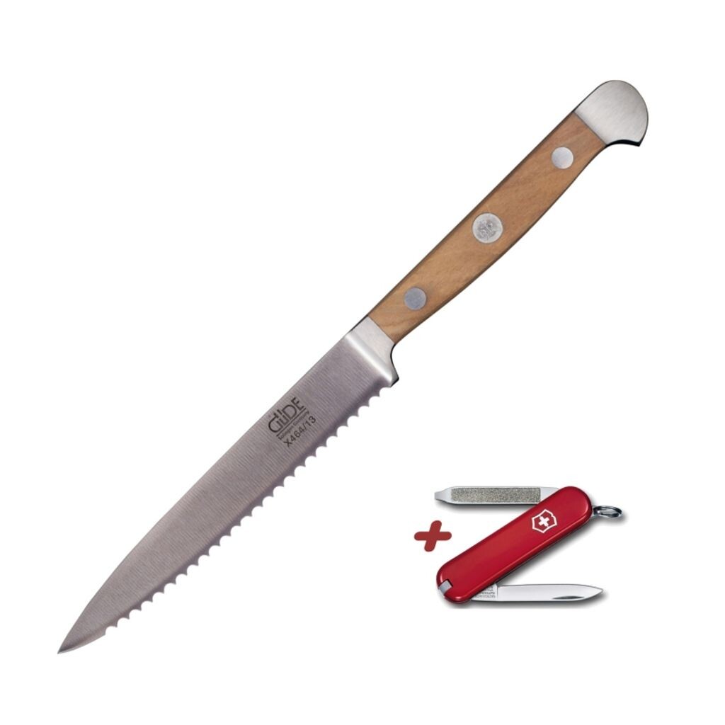 Нож для томатов Güde Alpha Olive длина лезвия 13 см x464-13 + Victorinox Escort Güde Solingen
Нож для томатов Güde Alpha Olive длина лезвия 13 см x464-13 + Victorinox Escort Güde Solingen
