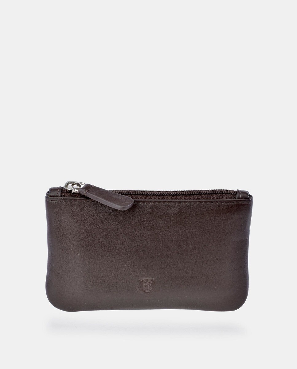 Темно-коричневый кожаный кошелек на молнии Emidio Tucci, темно коричневый 
Темно-коричневый кожаный кошелек на молнии Emidio Tucci, темно коричневый