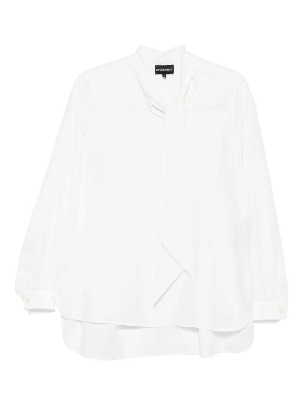 Блузка с завязками на воротнике Emporio Armani, белый
Блузка с завязками на воротнике Emporio Armani, белый