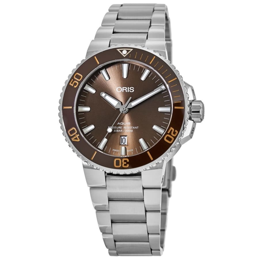 Мужские часы Oris Aquis Date с коричневым циферблатом из нержавеющей стали 01 733 7730 4152-07 8 24 05PEB
Мужские часы Oris Aquis Date с коричневым циферблатом из нержавеющей стали 01 733 7730 4152-07 8 24 05PEB