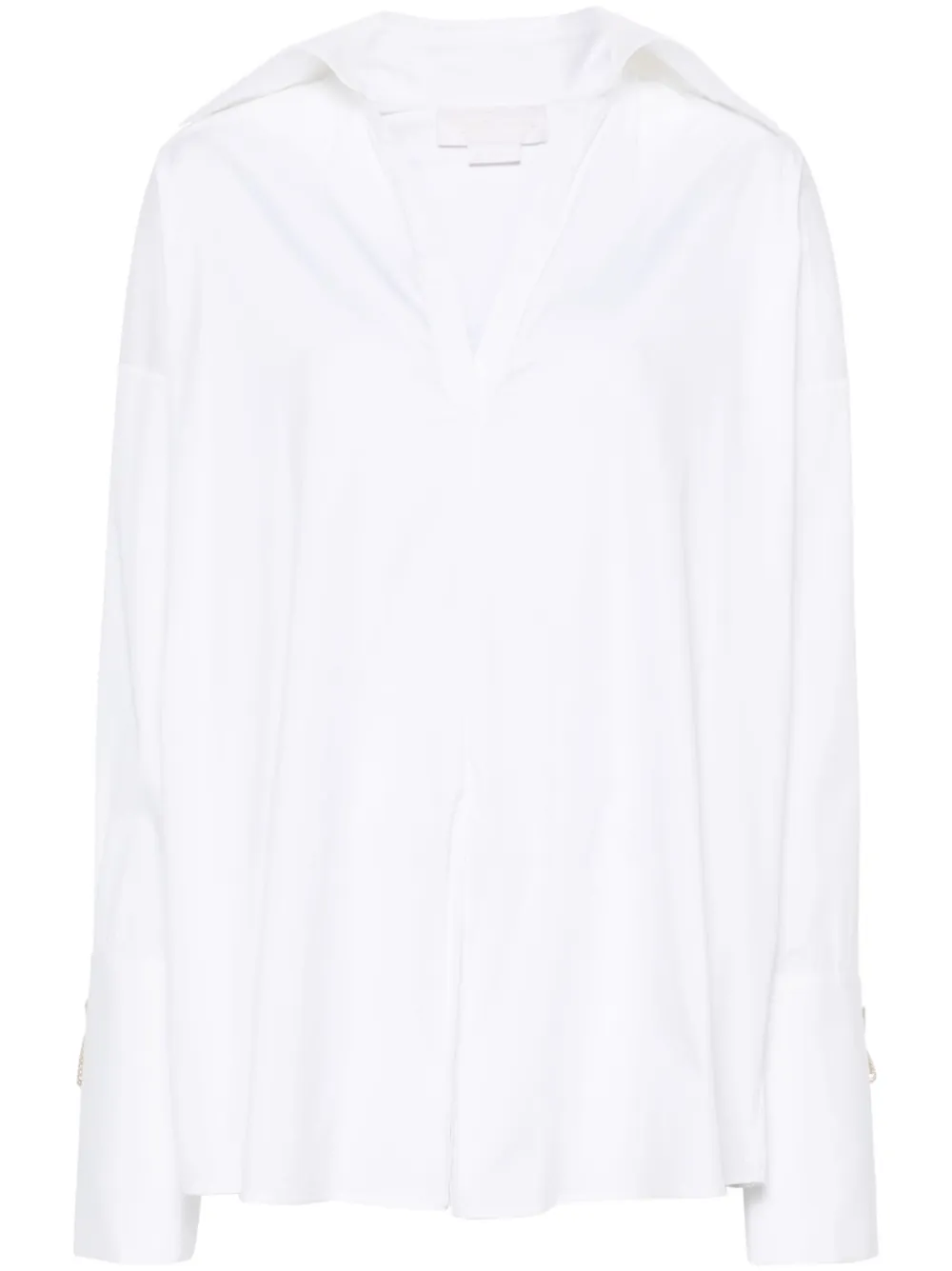 Поплиновая блузка с кристаллами Genny, белый 
Поплиновая блузка с кристаллами Genny, белый