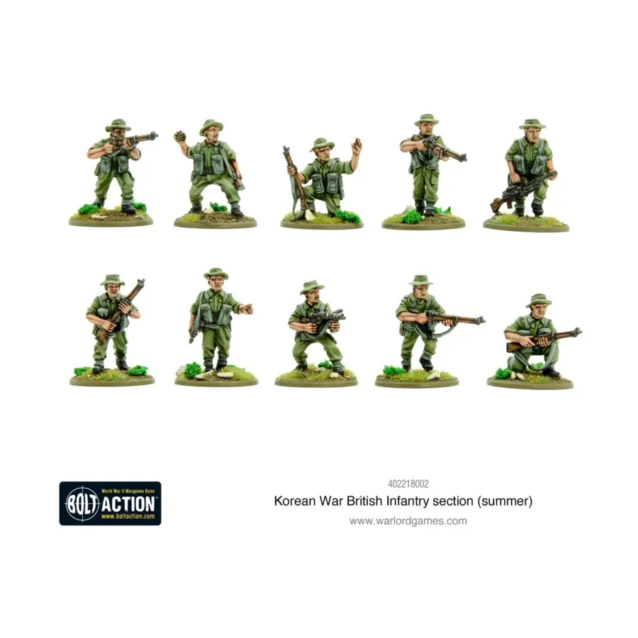 Британская пехотная секция (лето), Bolt Action - Korean War (28mm)
Британская пехотная секция (лето), Bolt Action - Korean War (28mm)