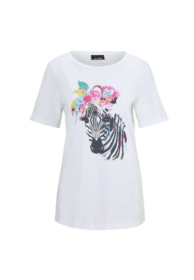 Короткий размер: трикотажная рубашка со спущенными плечами Goldner, мультиколор
Короткий размер: трикотажная рубашка со спущенными плечами Goldner, мультиколор