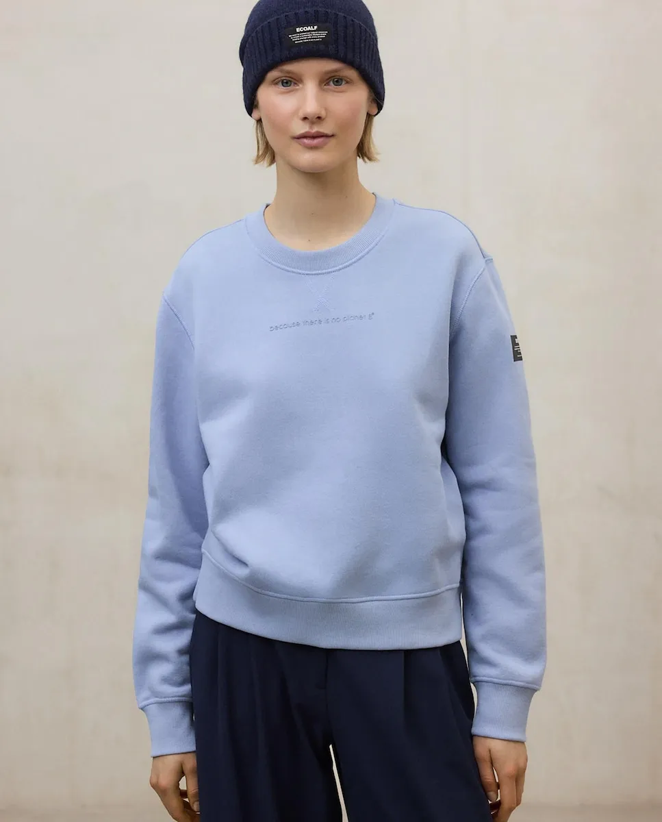 Женская толстовка с круглым вырезом, однотонная Ecoalf, синий
Женская толстовка с круглым вырезом, однотонная Ecoalf, синий