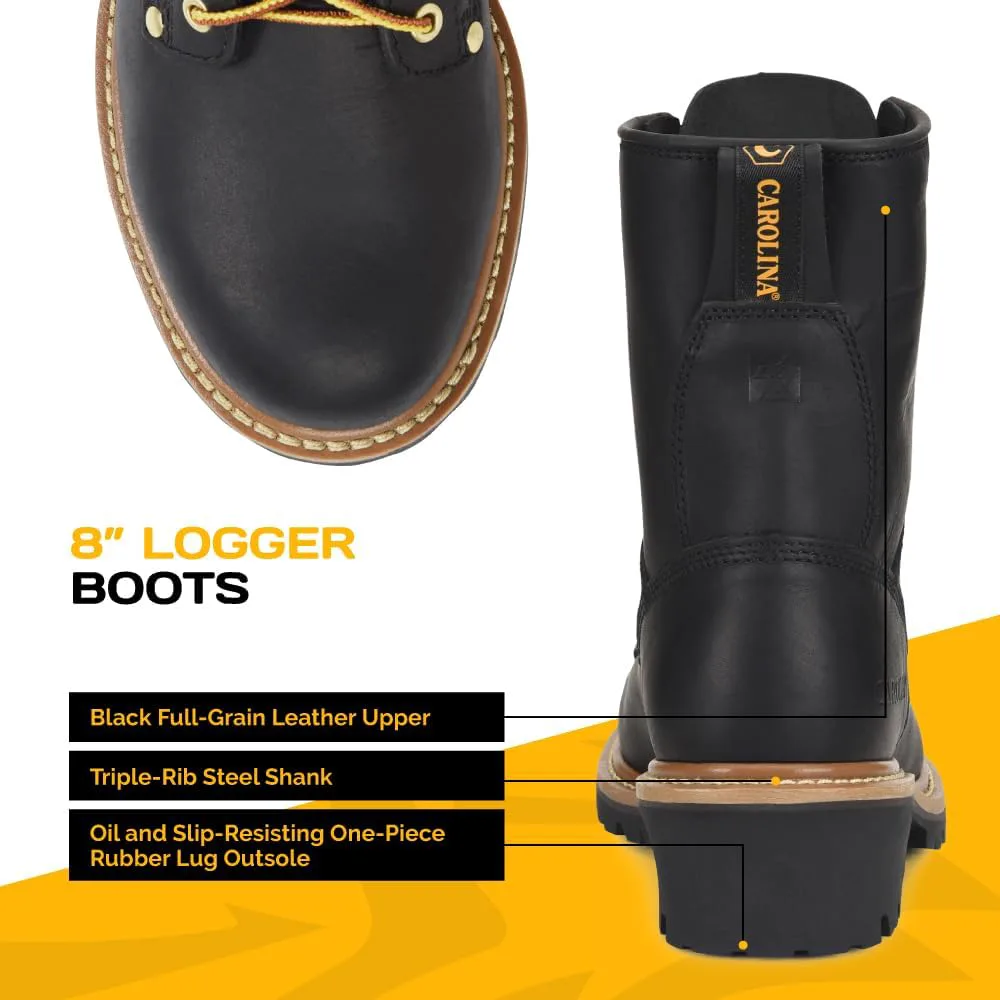 Ботинки Carolina Elm 8" с защищенным стальным носком - кожаная рабочая обувь для мужчин - стальной носок с рейтингом EH - маслоустойчивая и противоскользящая подошва, черный
Ботинки Carolina Elm 8" с защищенным стальным носком - кожаная рабочая обувь для мужчин - стальной носок с рейтингом EH - маслоустойчивая и противоскользящая подошва, черный