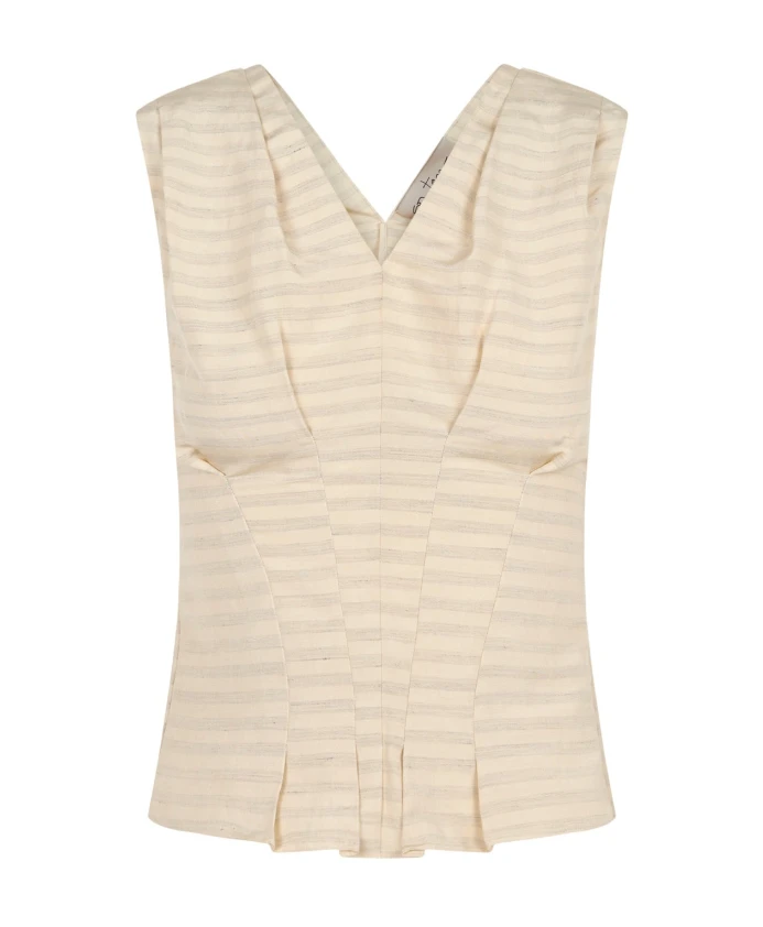 Ida топ из льна и шелка в полоску Cortana, бежевый
Ida топ из льна и шелка в полоску Cortana, бежевый