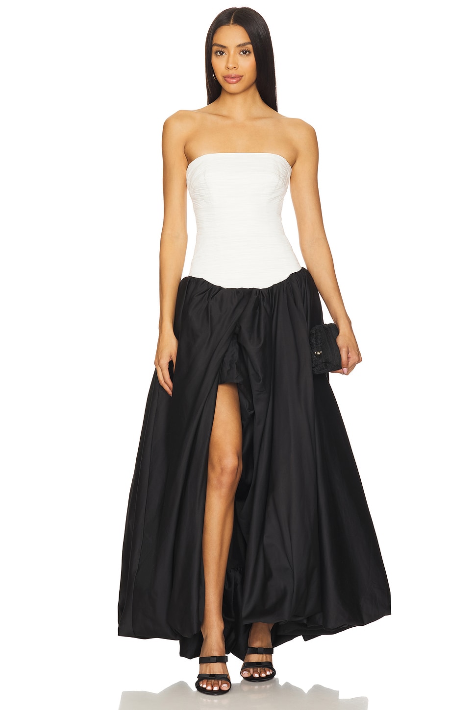 Макси-платье с пузырчатым подолом Violette от Aje, ivory & black 
Макси-платье с пузырчатым подолом Violette от Aje, ivory & black