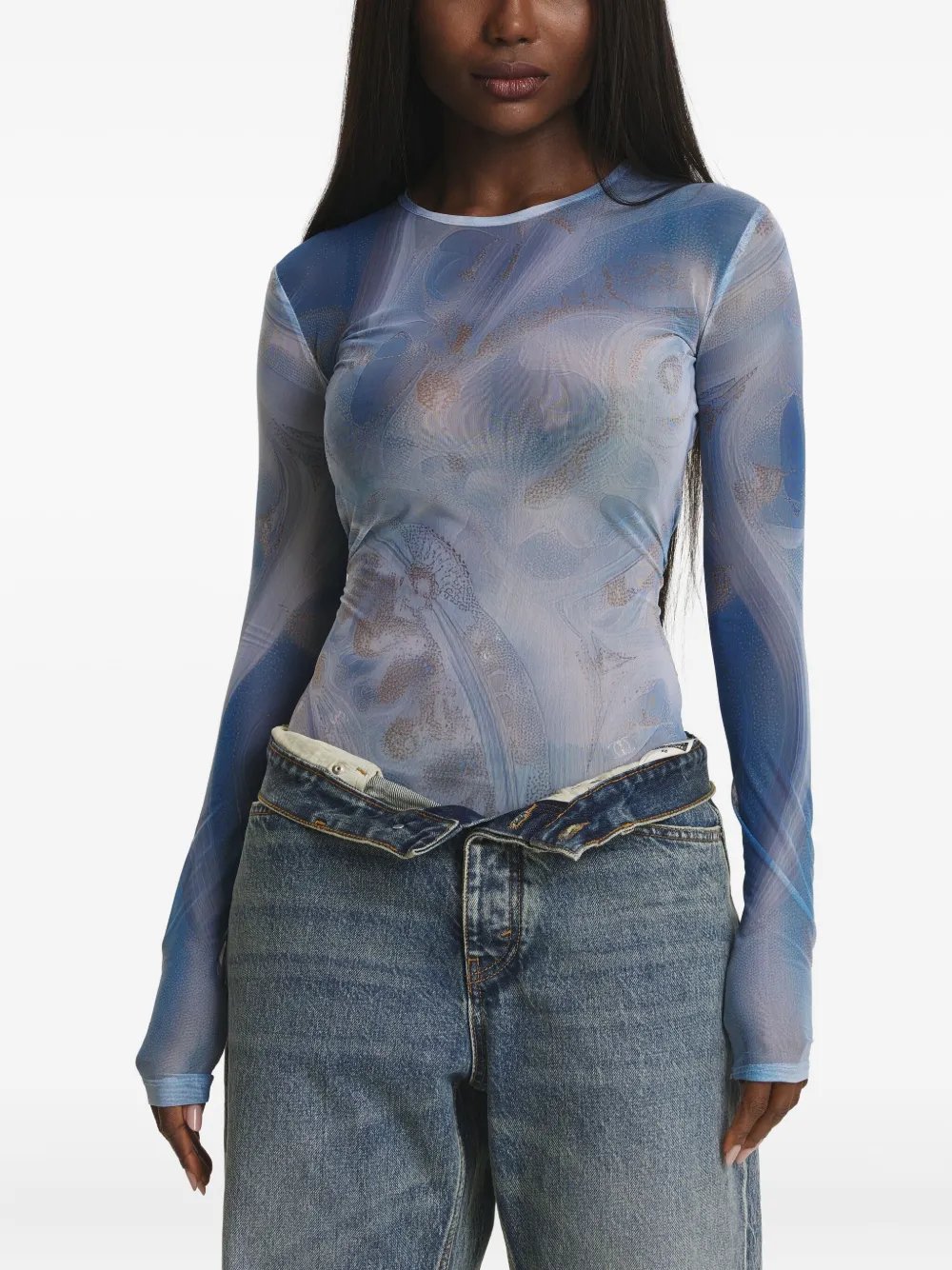 Топ с длинными рукавами Irina Voinea, синий
Топ с длинными рукавами Irina Voinea, синий