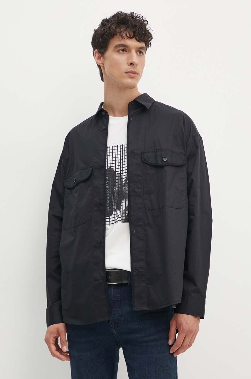 Рубашка Armani Exchange из хлопка, черный
Рубашка Armani Exchange из хлопка, черный