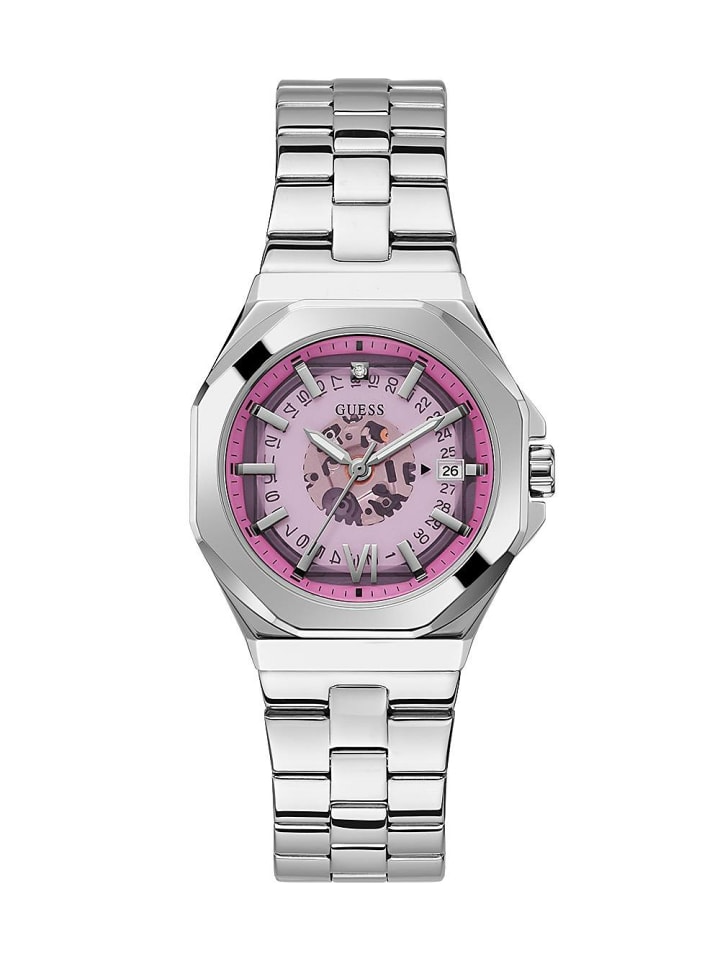 Guess Аналоговые женские часы серебристого цвета
Guess Аналоговые женские часы серебристого цвета