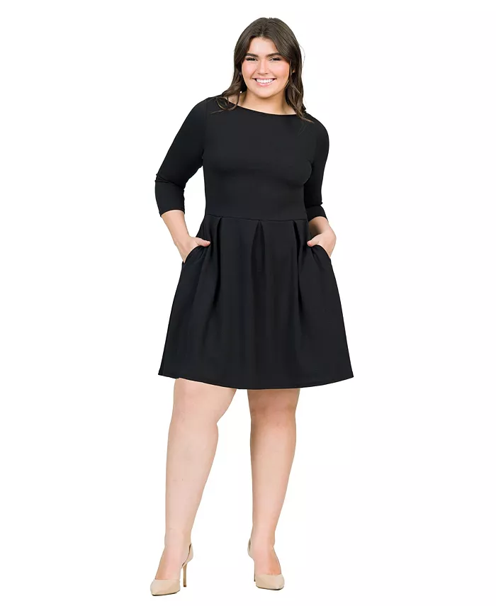 Платье Plus Size Perfect Fit and Flare с карманами 24seven Comfort Apparel, черный
Платье Plus Size Perfect Fit and Flare с карманами 24seven Comfort Apparel, черный