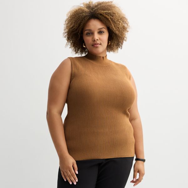 Майка-свитер с воротником-стойкой больших размеров Nine West, цвет tobacco brown
Майка-свитер с воротником-стойкой больших размеров Nine West, цвет tobacco brown