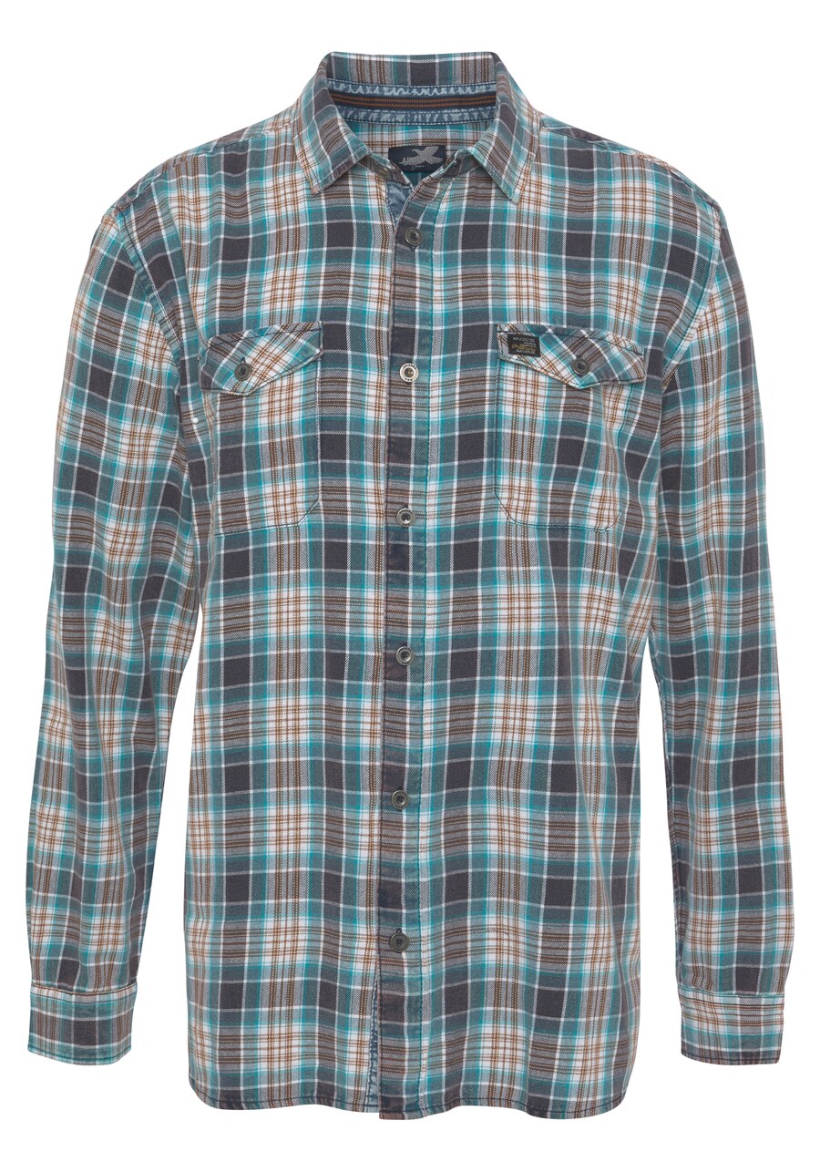 Рубашка Slim Fit на пуговицах ARIZONA, зеленый 
Рубашка Slim Fit на пуговицах ARIZONA, зеленый