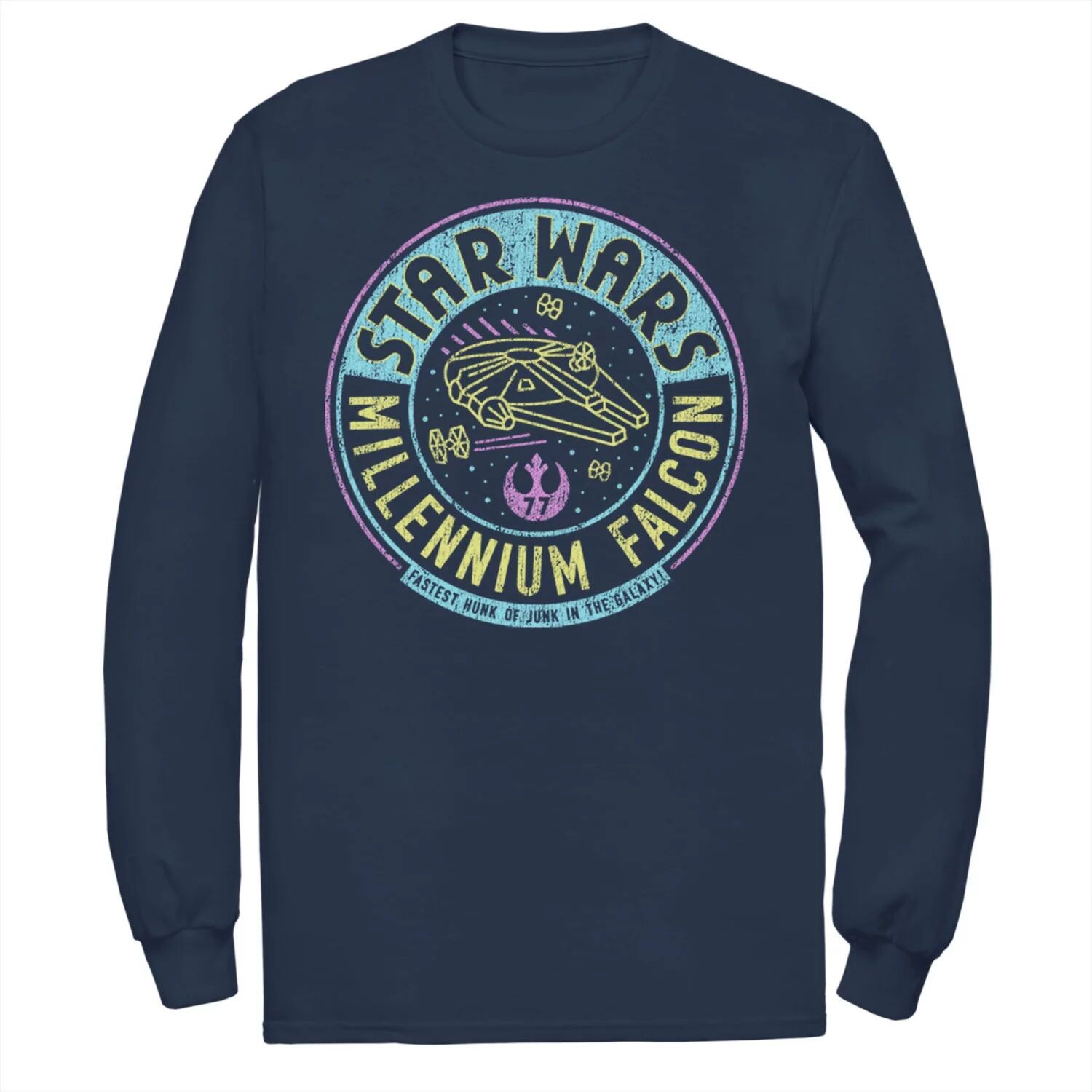 Мужская футболка с неоновым круглым логотипом «Звездные войны: Сокол тысячелетия» Star Wars
Мужская футболка с неоновым круглым логотипом «Звездные войны: Сокол тысячелетия» Star Wars