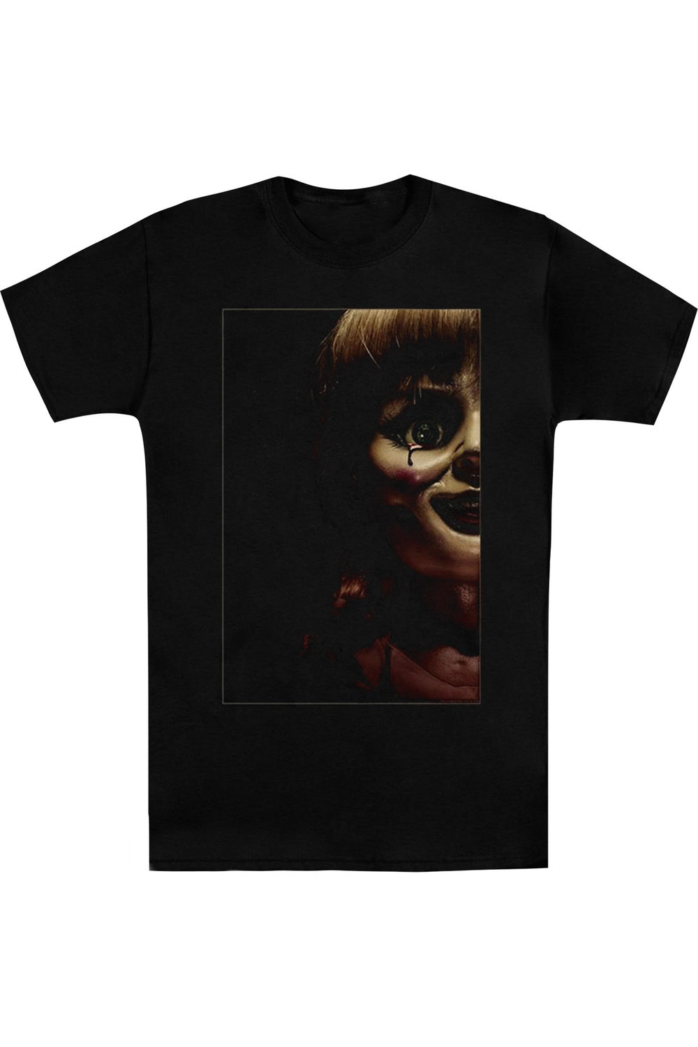 Футболка с коротким рукавом для взрослых с изображением куклы Аннабель и слезами Gildan 
Футболка с коротким рукавом для взрослых с изображением куклы Аннабель и слезами Gildan