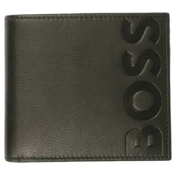 Кожаный кошелек большой bb_4 Boss, черный 
Кожаный кошелек большой bb_4 Boss, черный