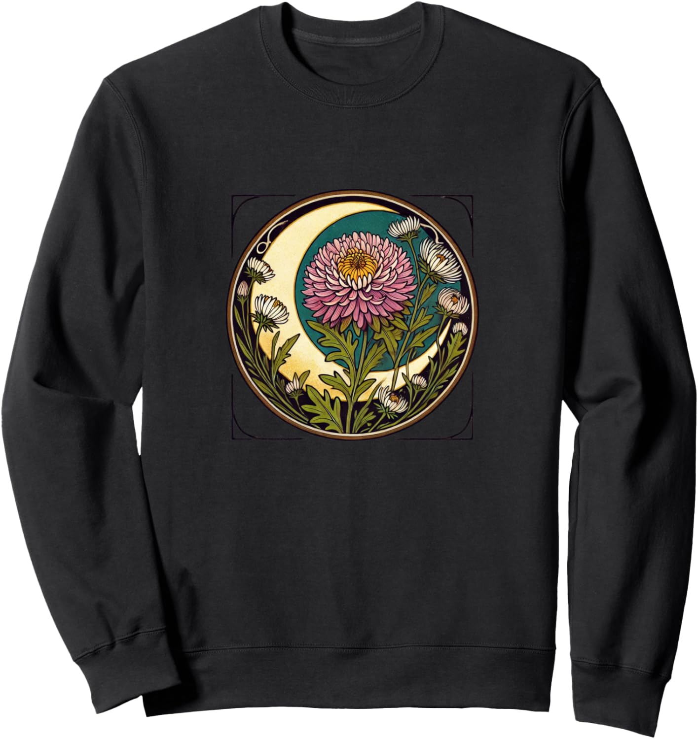 Толстовка с изображением цветка астры и луны Cat Snugg, черный
Толстовка с изображением цветка астры и луны Cat Snugg, черный