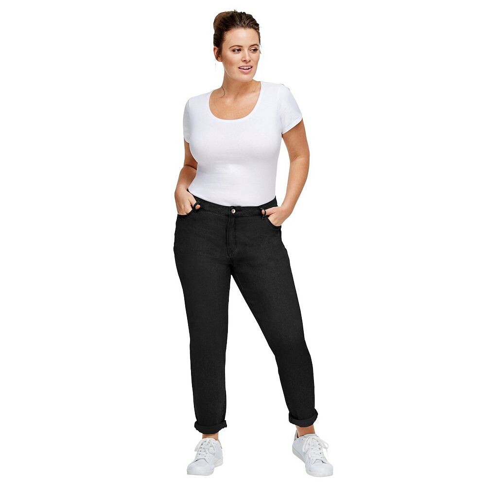 Женские джинсы-бойфренды больших размеров Ellos, цвет Black Wash
Женские джинсы-бойфренды больших размеров Ellos, цвет Black Wash