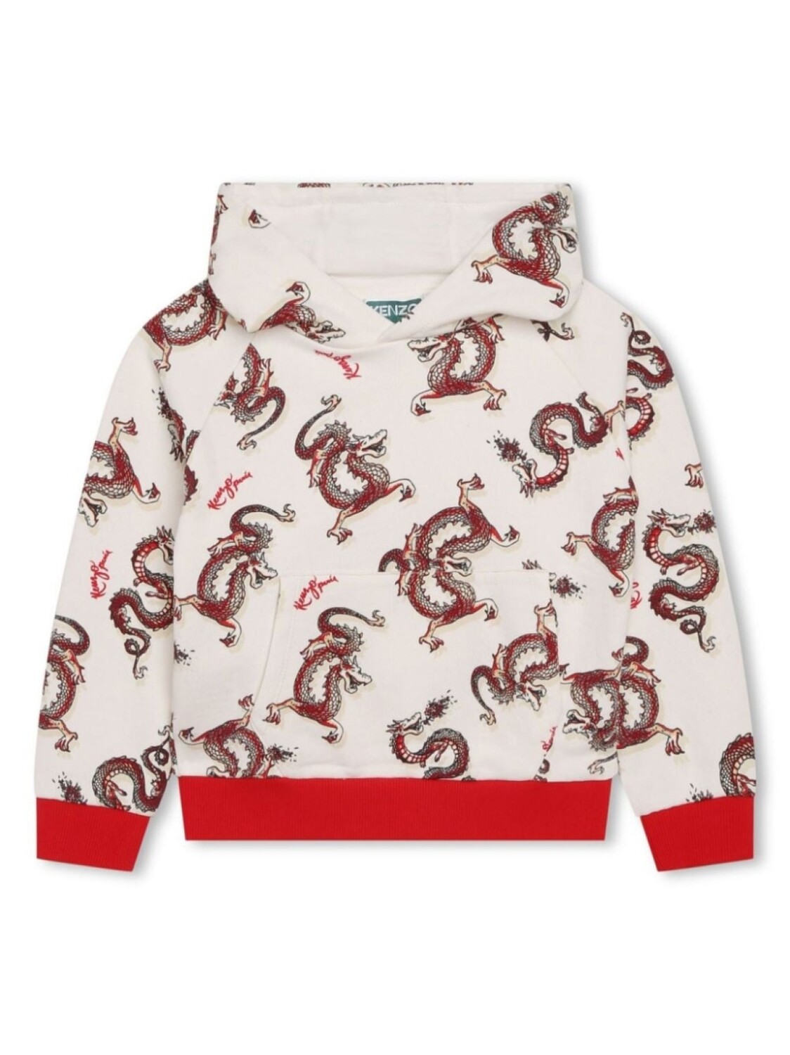 Kenzo Kids худи с графичным принтом, белый 
Kenzo Kids худи с графичным принтом, белый