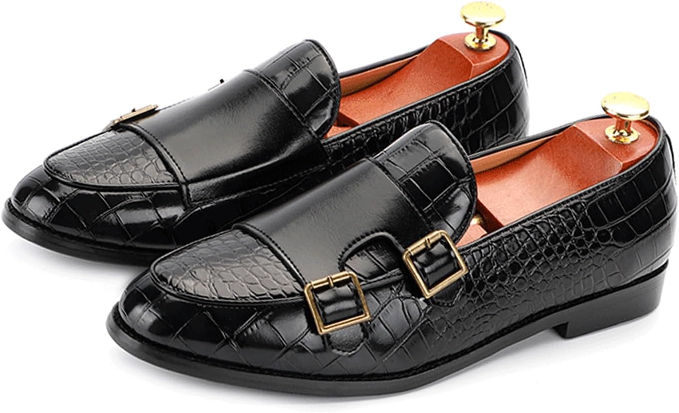 Мужские лоферы с двойной пряжкой Monk Strap, кожаные, деловые и повседневные, удобные, стильные мужские туфли Aceptolcom, черный
Мужские лоферы с двойной пряжкой Monk Strap, кожаные, деловые и повседневные, удобные, стильные мужские туфли Aceptolcom, черный