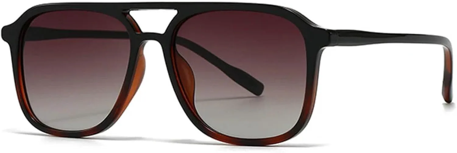 Мужские солнцезащитные очки в стиле ретро с двойной перемычкой, модные сине-зеленые оттенки, защита от УФ-излучения UV400, женские градиентные VFDHN, Black Amber Tea
Мужские солнцезащитные очки в стиле ретро с двойной перемычкой, модные сине-зеленые оттенки, защита от УФ-излучения UV400, женские градиентные VFDHN, Black Amber Tea