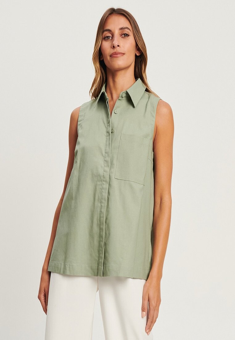 Рубашка WILLA без рукавов, зеленый
Рубашка WILLA без рукавов, зеленый