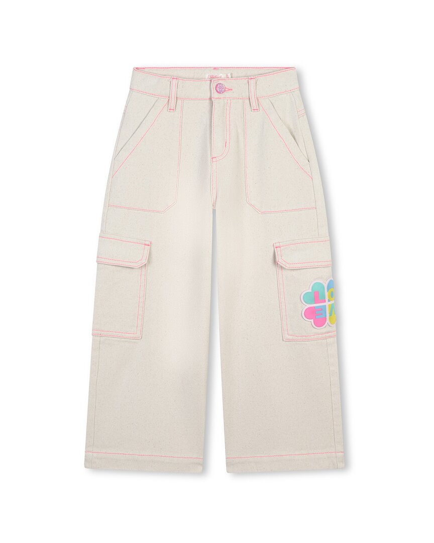 Брюки-карго из денима с цветочным принтом Billieblush, бежевый
Брюки-карго из денима с цветочным принтом Billieblush, бежевый