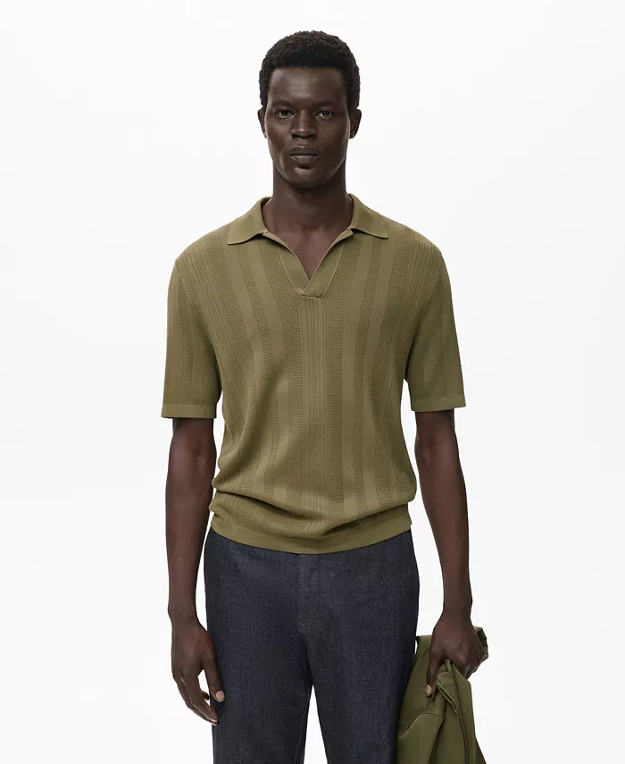 Мужская поло с ребристым трикотажем Mango, загар/бежевый
Мужская поло с ребристым трикотажем Mango, загар/бежевый