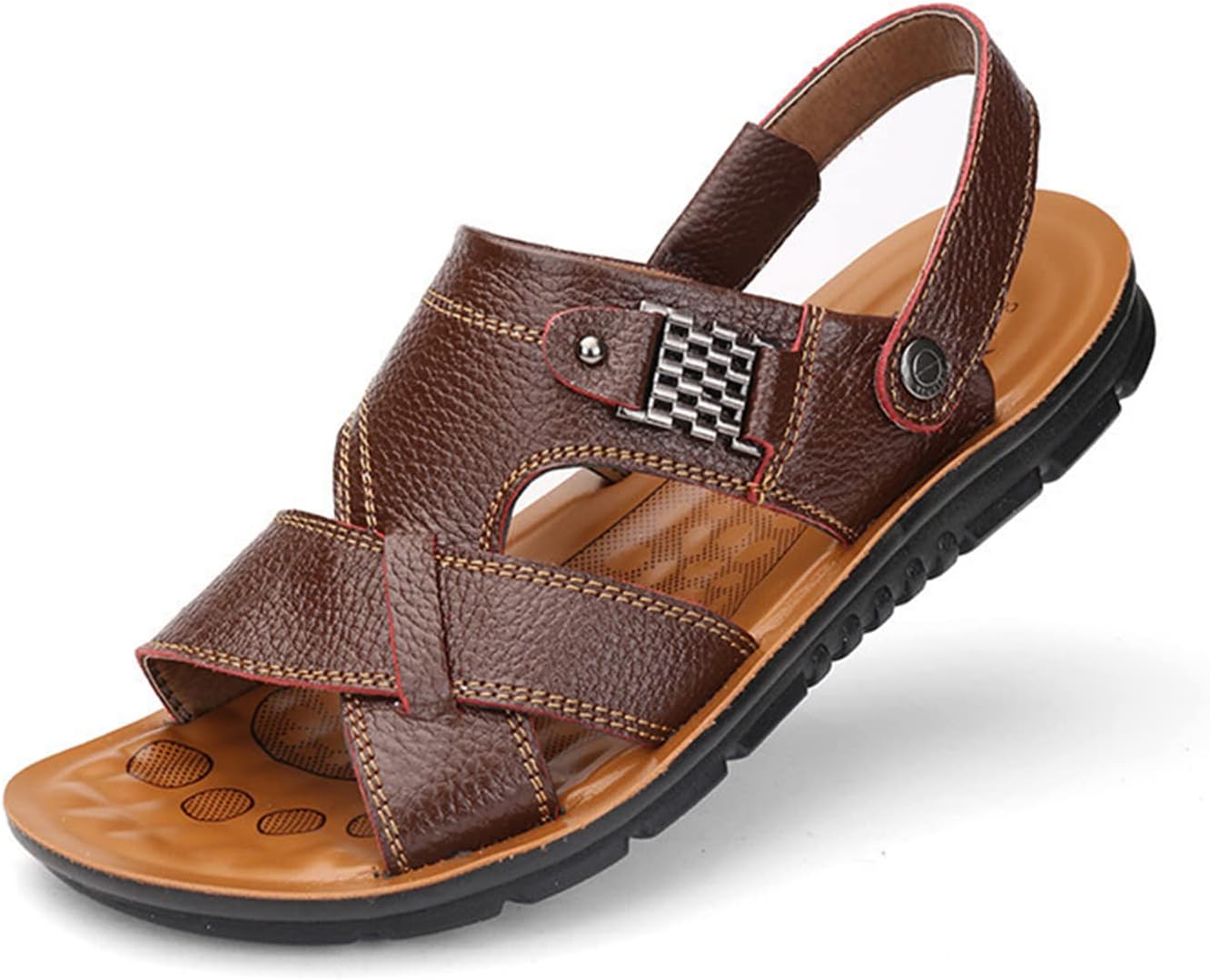 Мужские сандалии CHUUMEE из кожи, слайдеры с открытым носком и задней ремешком, удобные повседневные летние пляжные обувь, коричневый
Мужские сандалии CHUUMEE из кожи, слайдеры с открытым носком и задней ремешком, удобные повседневные летние пляжные обувь, коричневый