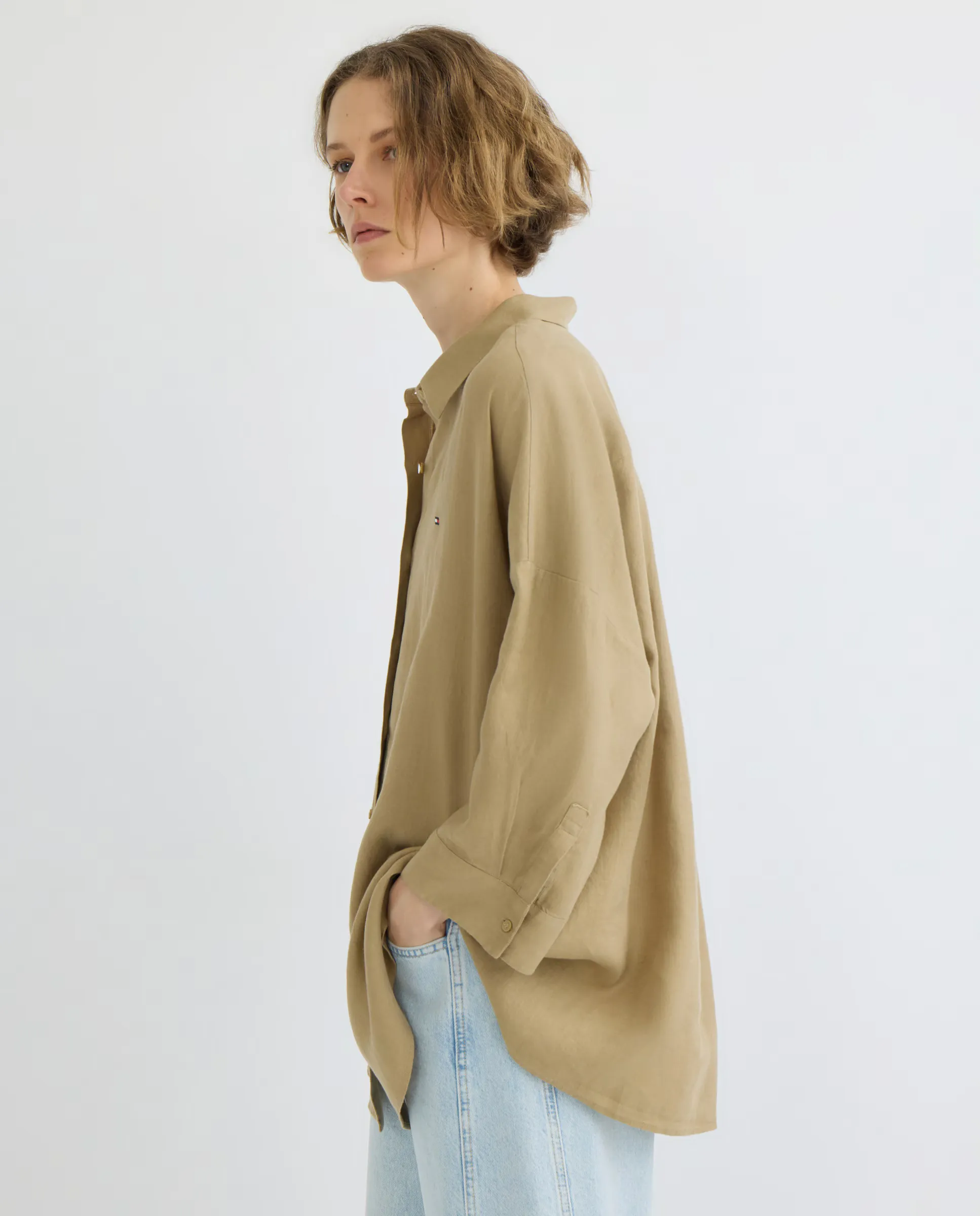 Блуза с длинным рукавом из льна Tommy Hilfiger Curve, коричневый
Блуза с длинным рукавом из льна Tommy Hilfiger Curve, коричневый