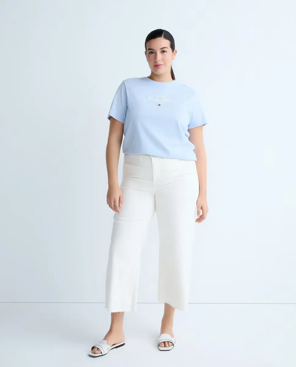 Женская футболка с короткими рукавами, круглым вырезом и логотипом спереди Tommy Hilfiger Curve, светло-голубой
Женская футболка с короткими рукавами, круглым вырезом и логотипом спереди Tommy Hilfiger Curve, светло-голубой