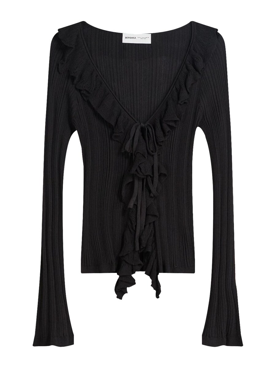 Вязаный кардиган Bershka, Black
Вязаный кардиган Bershka, Black