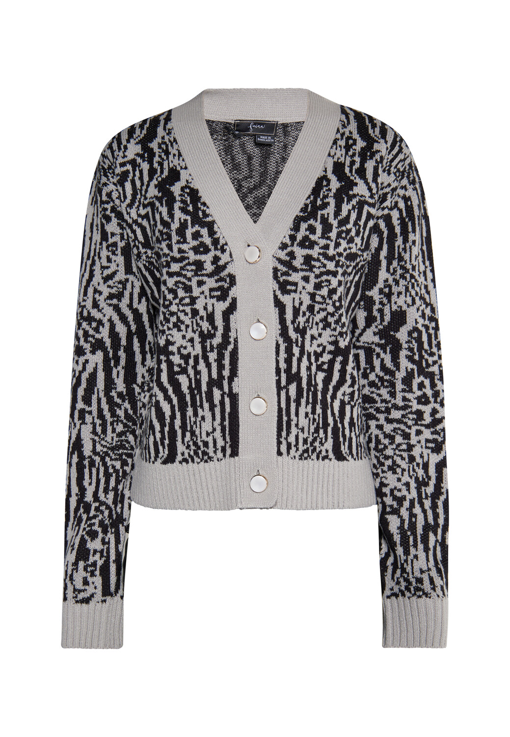 Толстовка faina Strickjacke, серо-черный
Толстовка faina Strickjacke, серо-черный